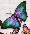 Kaleidoscope Butterfly Metal Wall Art Ornament For Home & Garden