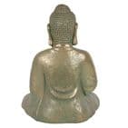 Large Bronze Verdigris Effect Sitting Buddha Garden Ornament Statue 69cm