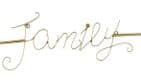 Large Gold Finish Scripted Word 'Family' Wall Art Sculpture Home Decoration 76cm
