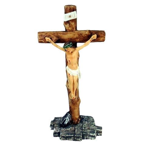 Large Jesus On Cross Religious Figurine Gift 29cm