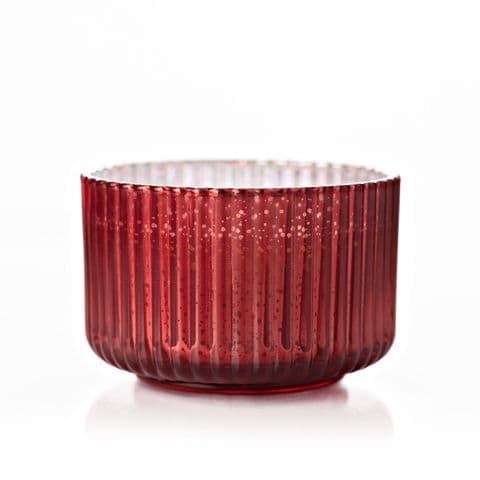 Large Red Glass Christmas Gingerbread Candle 430g