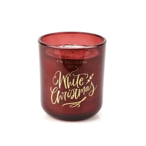 Large Red Glass Cinnamon Scented Candle 370g 60 Hours