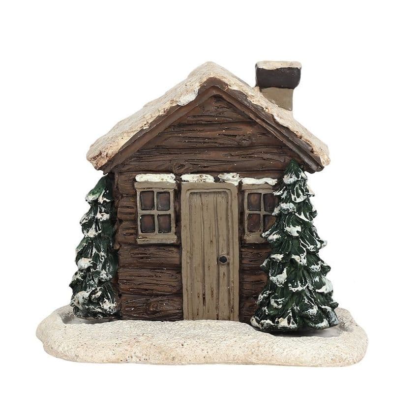 Little Log Cabin Incense Cone Holder Smoking log cabin ornament Gift