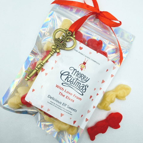 Love From The Elves- Christmas Elf Shaped Sweets With Santa's Magic Key