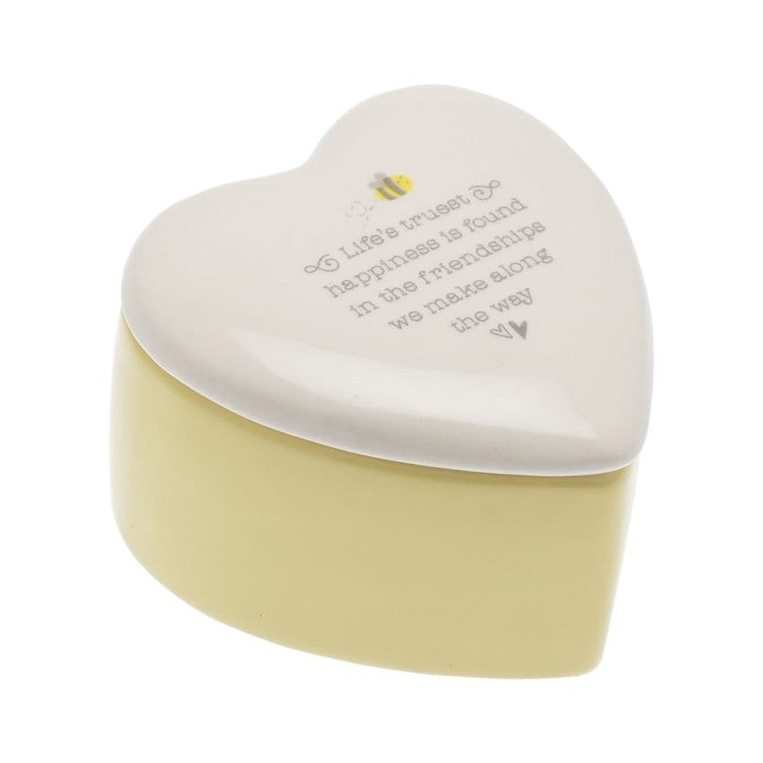 Love Life Heart Shaped Trinket Box - Friendships. Gift for Best Friend