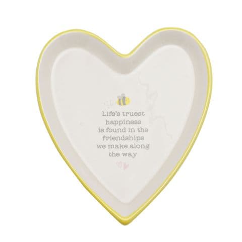 Love Life Heart Shaped Trinket Tray - Friendships