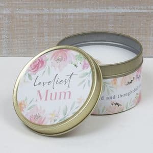 Loveliest Mum Scented Candle Tin Mothers Day and Birthday Gift