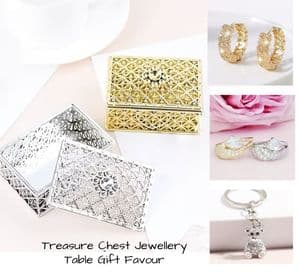 Lucky Dip Treasure Chest Jewellery Surprise personalised Table Gift Favour