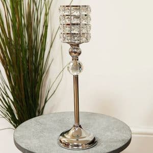 Luxury Crystal Goblet Style Candle Holder Large
