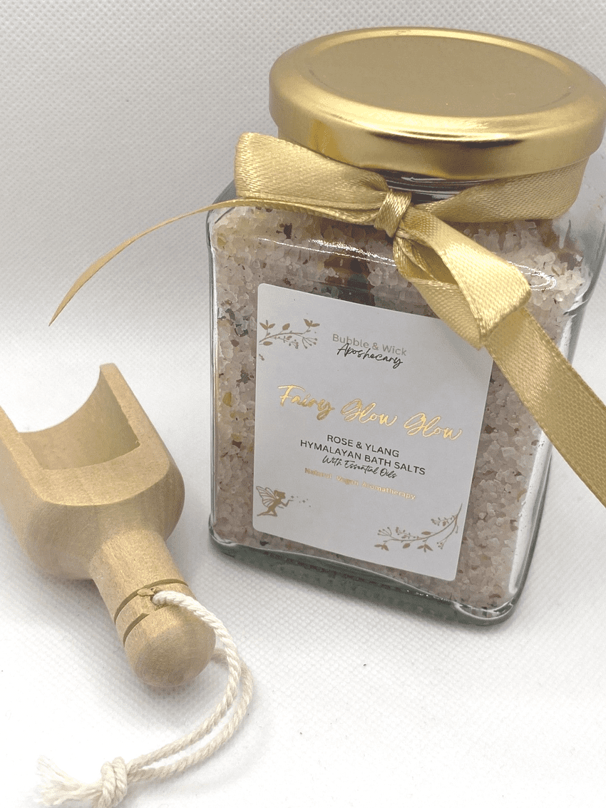 Luxury Himalayan Bath Salt Gift - Rose & Ylang - Fairy Glow Glow - Christmas gift