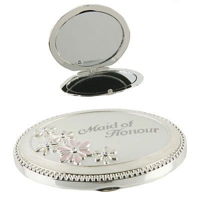 MAID OF HONOUR GIFT - BEAUTIFUL COMPACT MIRROR - BRIDESMAID GIFT - AMAZING PRICE