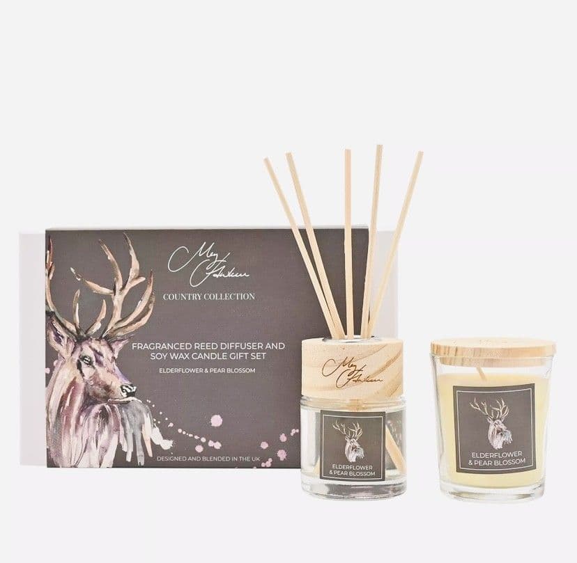 Meg Hawkins Stagl Mini Candle and Diffuser Gift Set - British Wildlife giftset