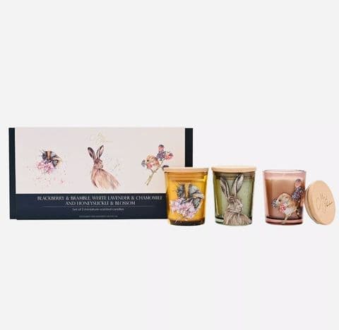 Meg Hawkins The Field Mini Candle Gift Set – Bee, Hare & Field Mouse (Set of 3)