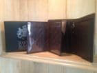 Men's Black Leather Multi Function Wallet by Harvey Makin in gift box