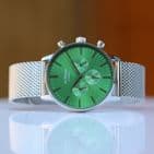 Men's Personalised Watch gift In Envy Green by Architect Of London.  Engrave with your own message.