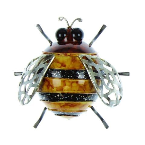 Metal Bumble Bee Wall Art Home and Garden Ornament Sculpture
