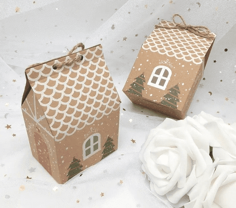Mini Gingerbread House Christmas Table Gift Favour with choice of contents