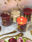 Monogrammed Mini Scented  Candle Gift  - 5 Fragrances/Colours - With  any Initial - Christmas table favour