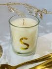 Monogrammed Mini Scented  Candle Gift  - 5 Fragrances/Colours - With  any Initial - Christmas table favour