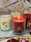 Mini Scented Christmas Candle Gift  With Tree Motif - Choice of Fragrances/Colours