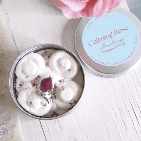 Mini Travel Size 30ml Whipped Soap - Calming Rose