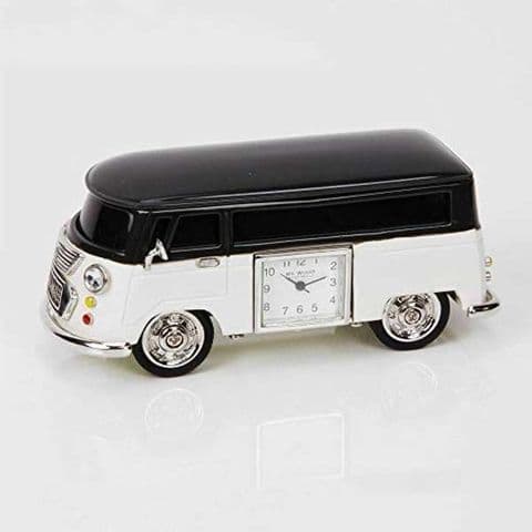 Miniature Clock Gift - Black Campervan