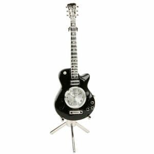Miniature Clock Gift - Black Guitar