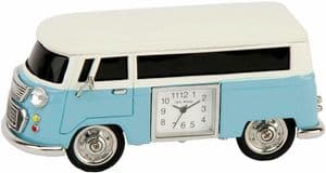 Miniature Clock Gift - Blue Campervan