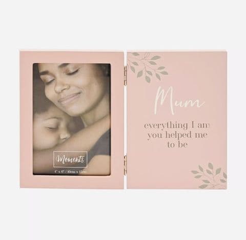 Moments Pink Folding Photo Frame For Mum