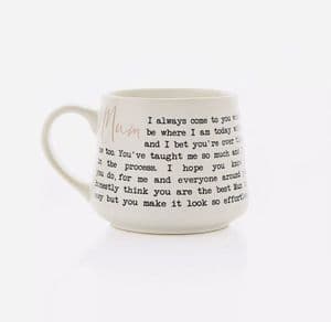 Moments Stoneware Mum Mug With Sentimental Verse Gift