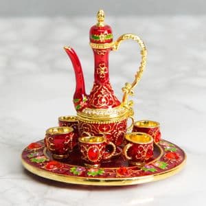 Moroccan Style Tea Set Trinket Box - Treasured Trinkets Collectable Jewellery Box