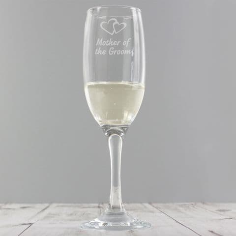 Mother of Groom Single Champagne Flute Gift Wedding Party