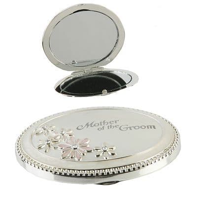 MOTHER OF THE GROOM - BEAUTIFUL COMPACT MIRROR - IN GIFTBOX - GREAT VALUE