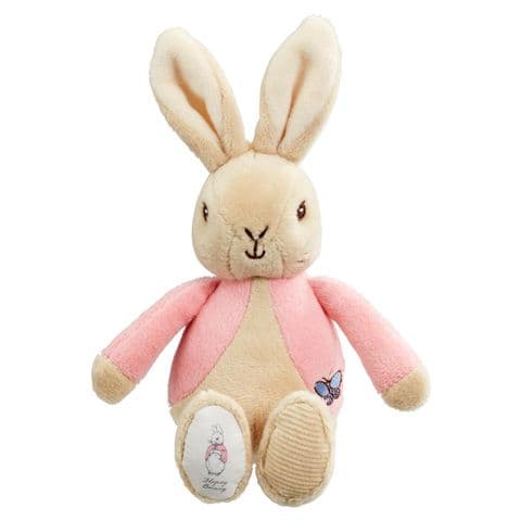 My First Flopsy Bunny Pink Bean Rattle Beatrix Potter Baby Gift