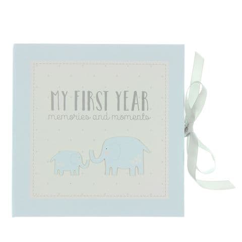 My First Year Baby Record Book By Petite Cherie - Pale Blue