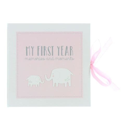 My First Year Baby Record Book By Petite Cherie - Pink