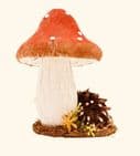 Natural Handmade Mushroom With Hedgehog - Autumn Home Decoration - Posh Bananas Home Decor