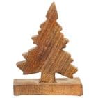 Natural Rustic standing Wooden Christmas Tree - Ornament Decoration - Sustainable Mango Wood available in 2 sizes