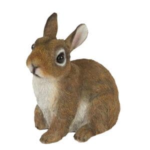 Naturecraft Realistic Bunny Rabbit Sitting Figurine Home Ornament