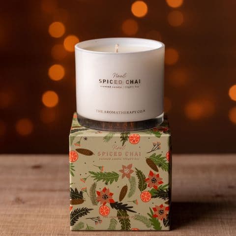 Noel Story Spiced Chai Scented Candle From The Aromtherapy Company 100g