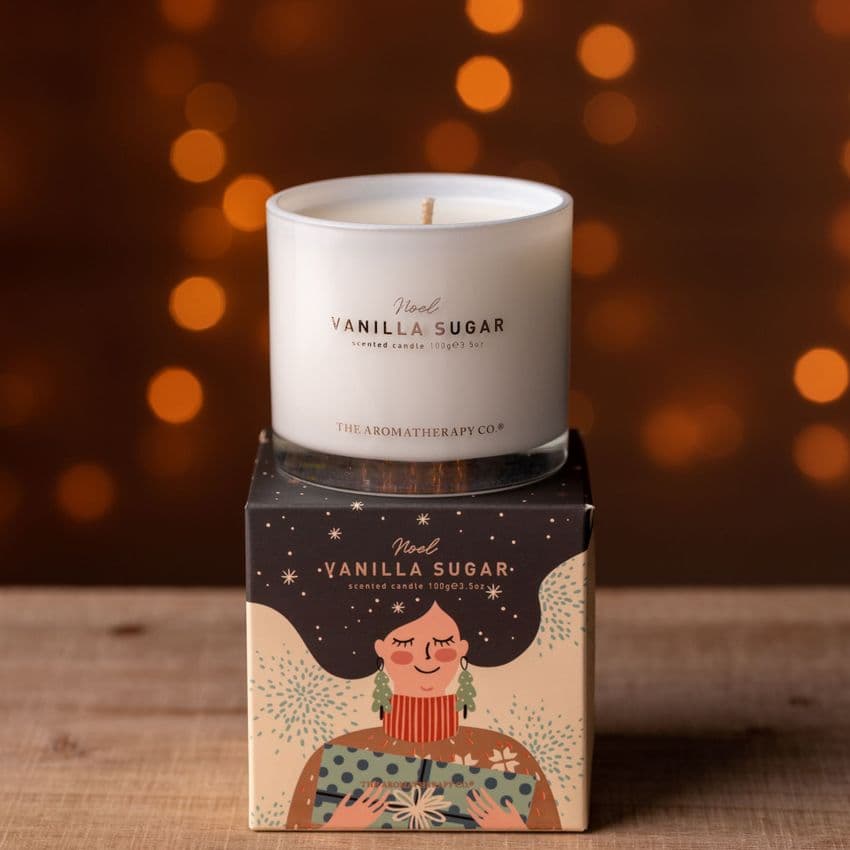Noel Story vanilla sugar Scented Candle From The Aromtherapy Company 100g contemporary Gift