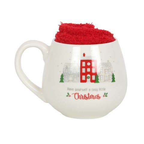 Nordic Village Christmas Mug and Cosy Socks Gift