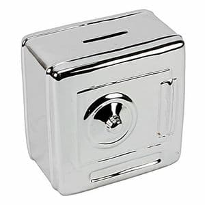 Novelty Money Box - Silver Ceramic Safe Money Box - Christmas Stocking Filler For Men