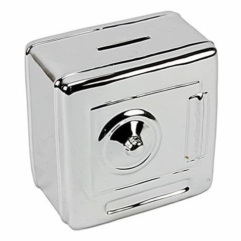 Novelty Money Box - Silver Ceramic Safe Money Box - Christmas Stocking Filler For Men