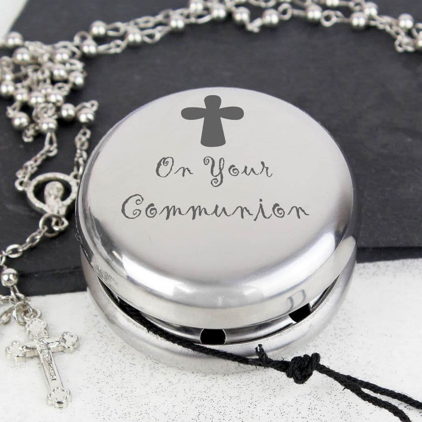 On Your Communion Silver Yoyo gift - unique gift for 1st holy communion