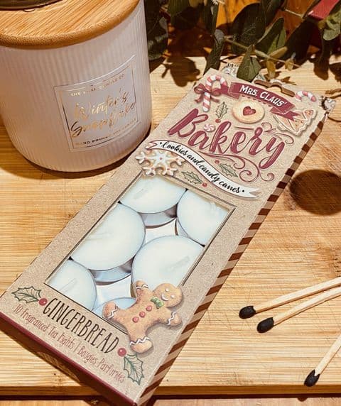 Pack Of 10 Gingerbread Scented Tealight Candles