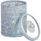 Pale Blue Metal Lace Storage Box - Vintage Style Pale Blue Home Accessory
