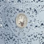 Pale Blue Metal Lace Storage Box - Vintage Style Pale Blue Home Accessory