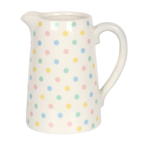 Pastel Spotted Ceramc Flower Jug Vase