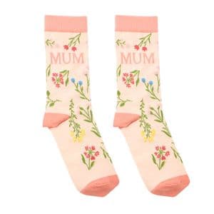 Peach Floral Mum Socks By The Cottage Garden